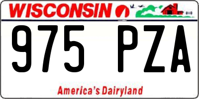 WI license plate 975PZA