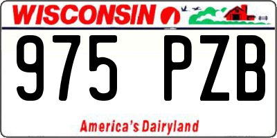 WI license plate 975PZB