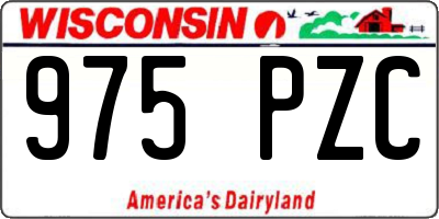 WI license plate 975PZC