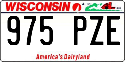 WI license plate 975PZE