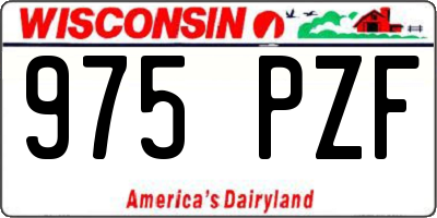 WI license plate 975PZF