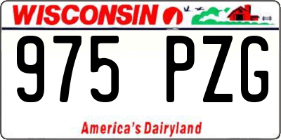WI license plate 975PZG