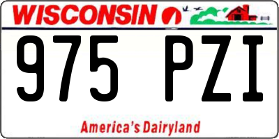 WI license plate 975PZI