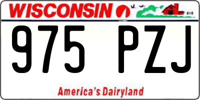 WI license plate 975PZJ