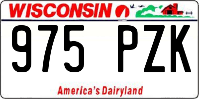 WI license plate 975PZK