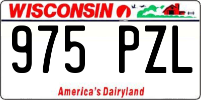 WI license plate 975PZL