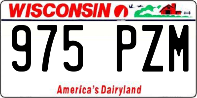 WI license plate 975PZM
