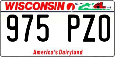WI license plate 975PZO