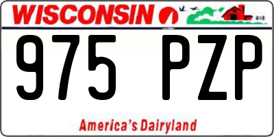 WI license plate 975PZP