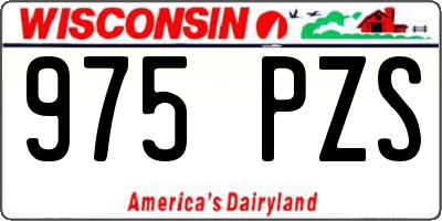 WI license plate 975PZS