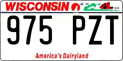 WI license plate 975PZT
