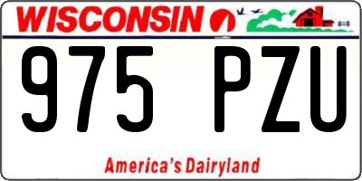 WI license plate 975PZU