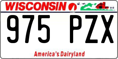 WI license plate 975PZX