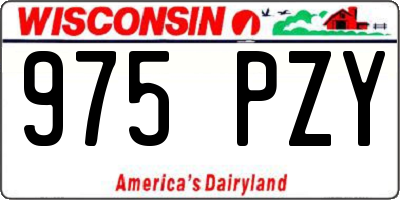 WI license plate 975PZY