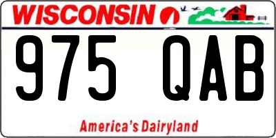 WI license plate 975QAB