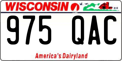 WI license plate 975QAC