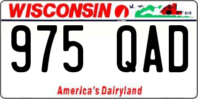 WI license plate 975QAD