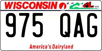 WI license plate 975QAG