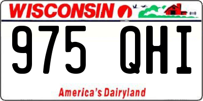 WI license plate 975QHI