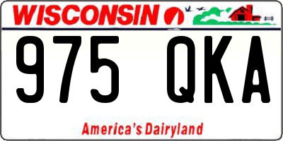 WI license plate 975QKA