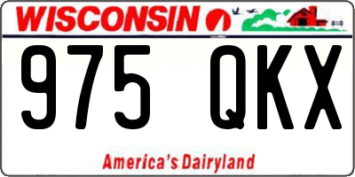 WI license plate 975QKX