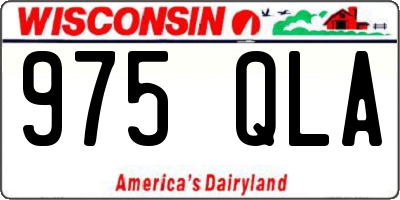 WI license plate 975QLA