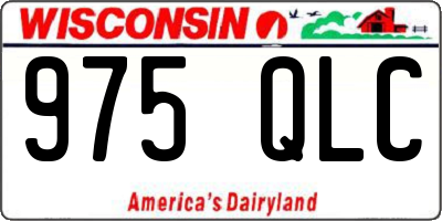 WI license plate 975QLC