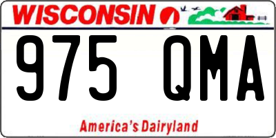 WI license plate 975QMA