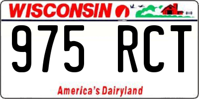WI license plate 975RCT