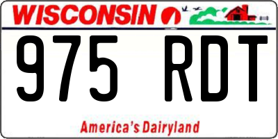 WI license plate 975RDT