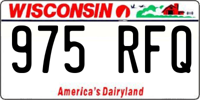 WI license plate 975RFQ