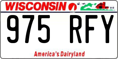 WI license plate 975RFY