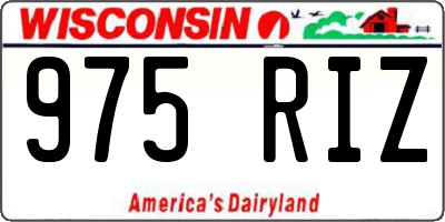 WI license plate 975RIZ