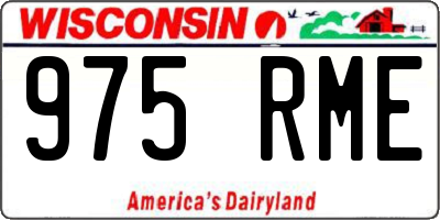 WI license plate 975RME