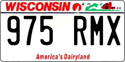 WI license plate 975RMX