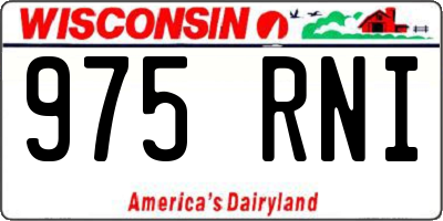 WI license plate 975RNI