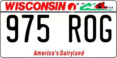 WI license plate 975ROG