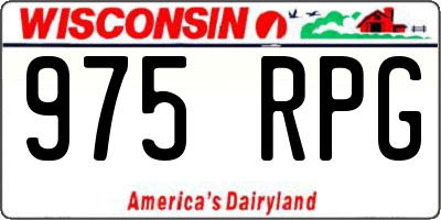 WI license plate 975RPG