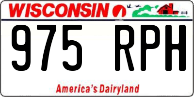 WI license plate 975RPH