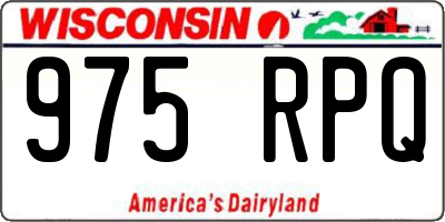 WI license plate 975RPQ