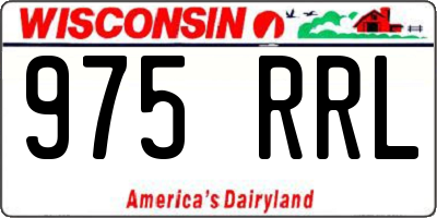 WI license plate 975RRL