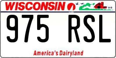 WI license plate 975RSL