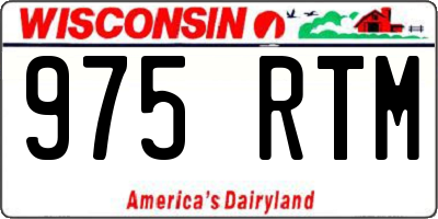 WI license plate 975RTM