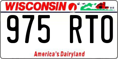 WI license plate 975RTO