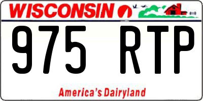 WI license plate 975RTP