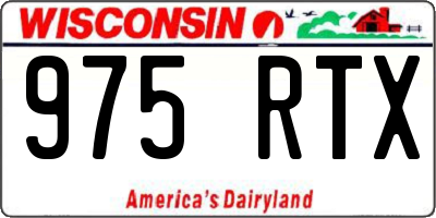 WI license plate 975RTX