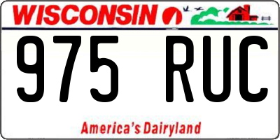 WI license plate 975RUC