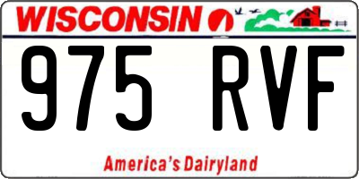 WI license plate 975RVF