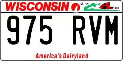 WI license plate 975RVM