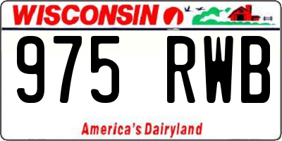 WI license plate 975RWB